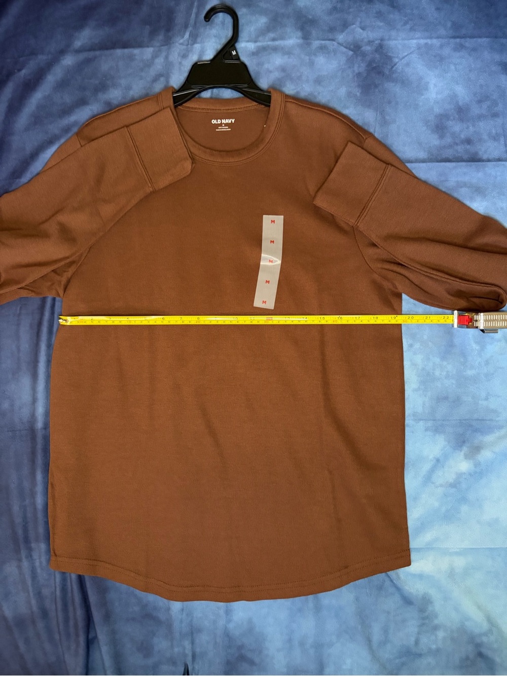 Old Navy Men’s Brown Crewneck Thermal Long-Sleeve Shirt
